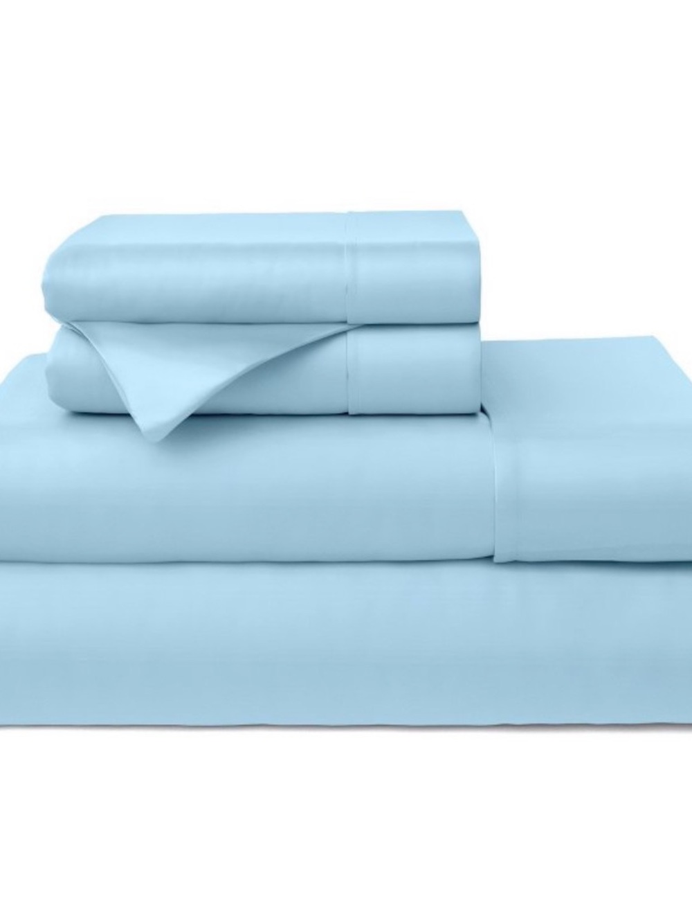 Cosy House Collection Bamboo Viscose Bed Sheets Blue Queen 4-Piece Sheet Set NWT
